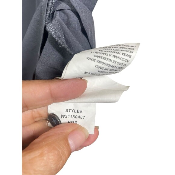 Prana Natassa Dress Women's Sz S Gray Charcoal Roll Tab Sleeve Shift‎ - Picture 8 of 12